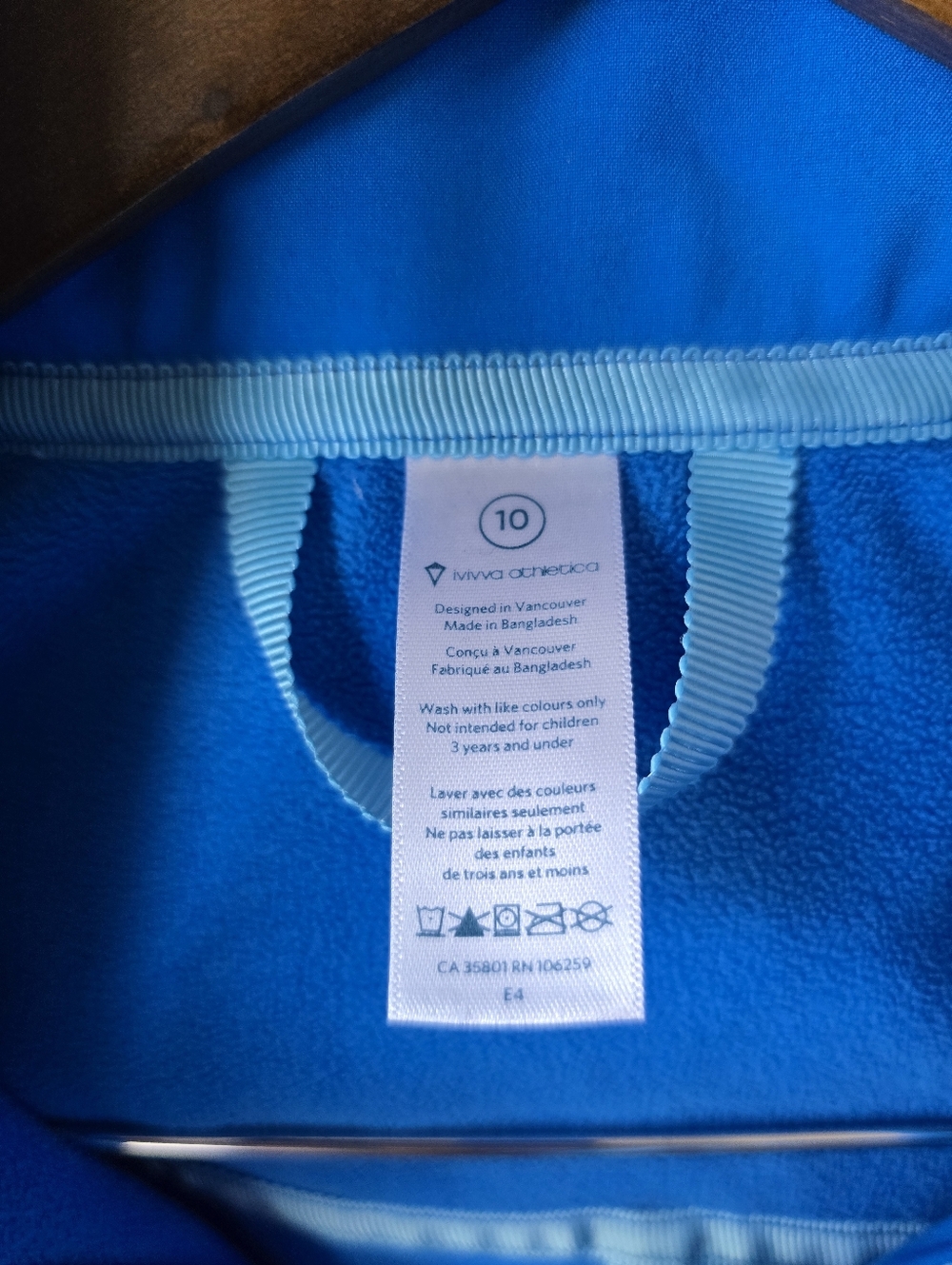 Ivivva Blue Zip Up Hooded Softshell Jacket Spring Youth Size 10 - Picture 8 of 11